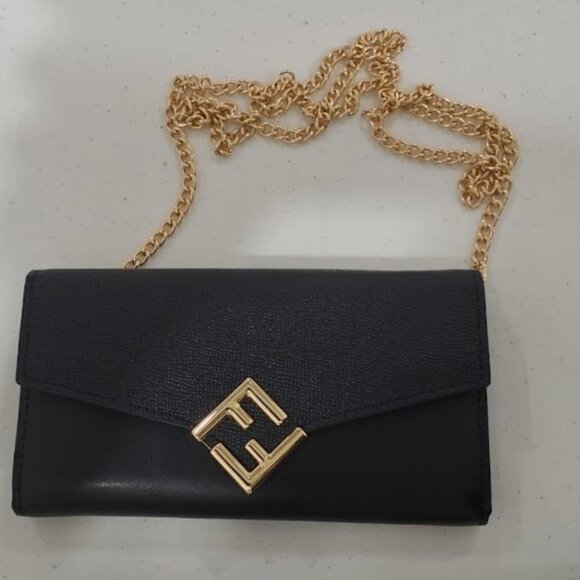 FENDI FF Diamonds Continental With Chain - Picture 3 of 5